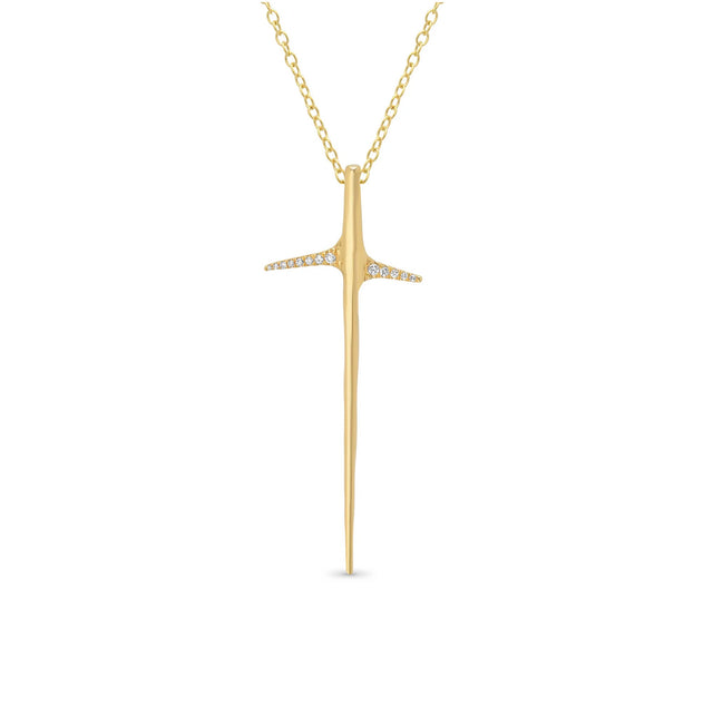 LARGE DIAMOND THORN NECKLACE