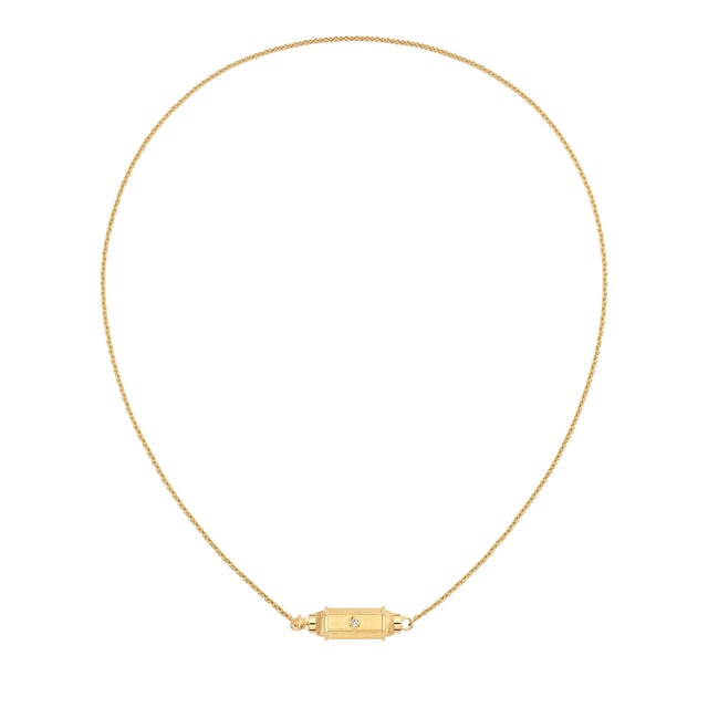 MICRO COCO DIAMONDS LOCKET NECKLACE