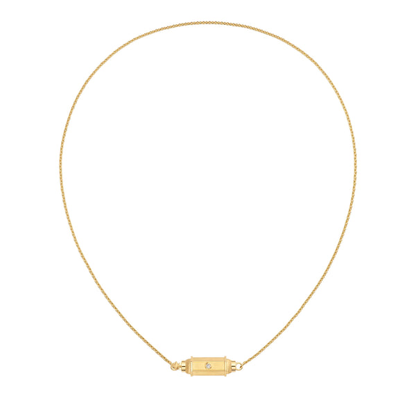 MICRO COCO DIAMONDS LOCKET NECKLACE