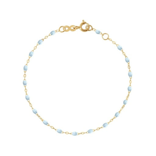 CLASSIC GIGI BABY BLUE BRACELET, YELLOW GOLD, 6.7