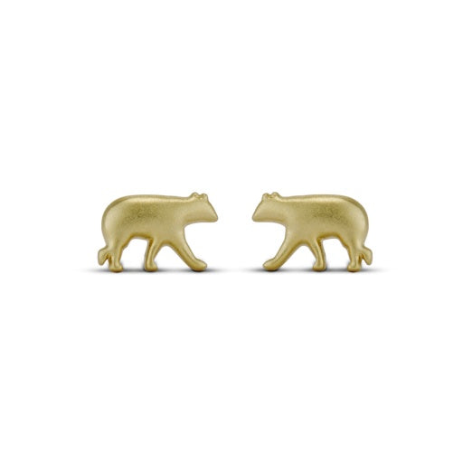 MICRO GOLD MAMA BEAR STUDS